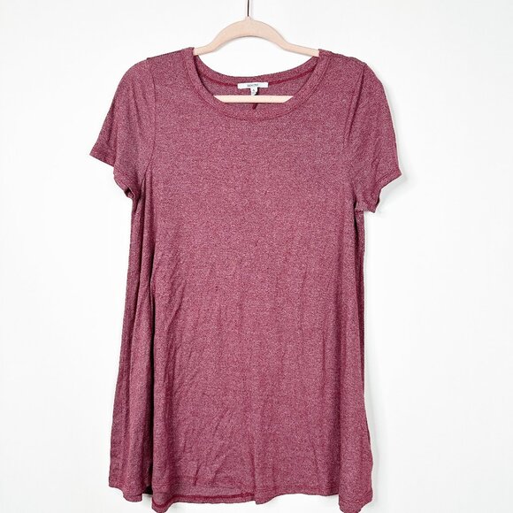 2/$30 Acemi Short Sleeve Tunic Tee Plum Small #A0290 TRB2 - Picture 1 of 6